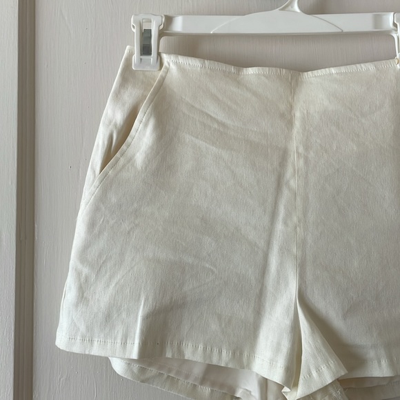 Leith High Waist Linen Blend Shorts - XS - Picture 3 of 9